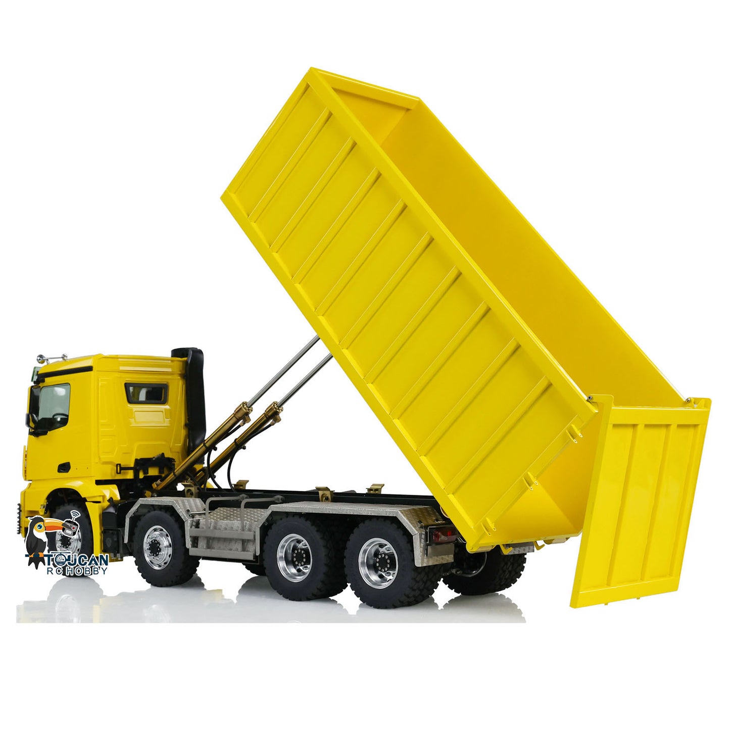 8x8 LESU 1/14 Hydraulic RC Dump Truck Roll On/Off Waste Bin Tipper