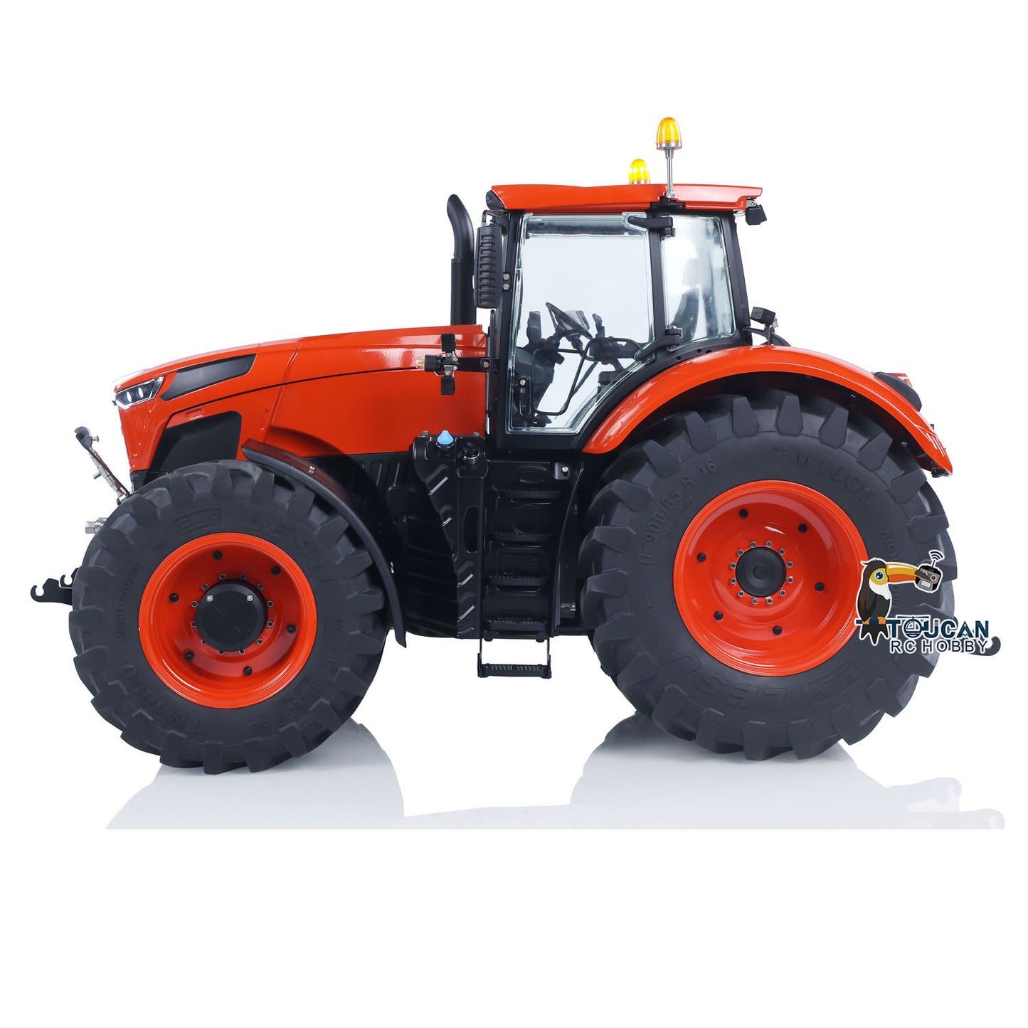 LESU 4x4 Metal 1/14 RC Hydraulic Tractor Car AOUE 1050 Radio Controlled Farm Truck Light Smoking Simulation Sound Differential