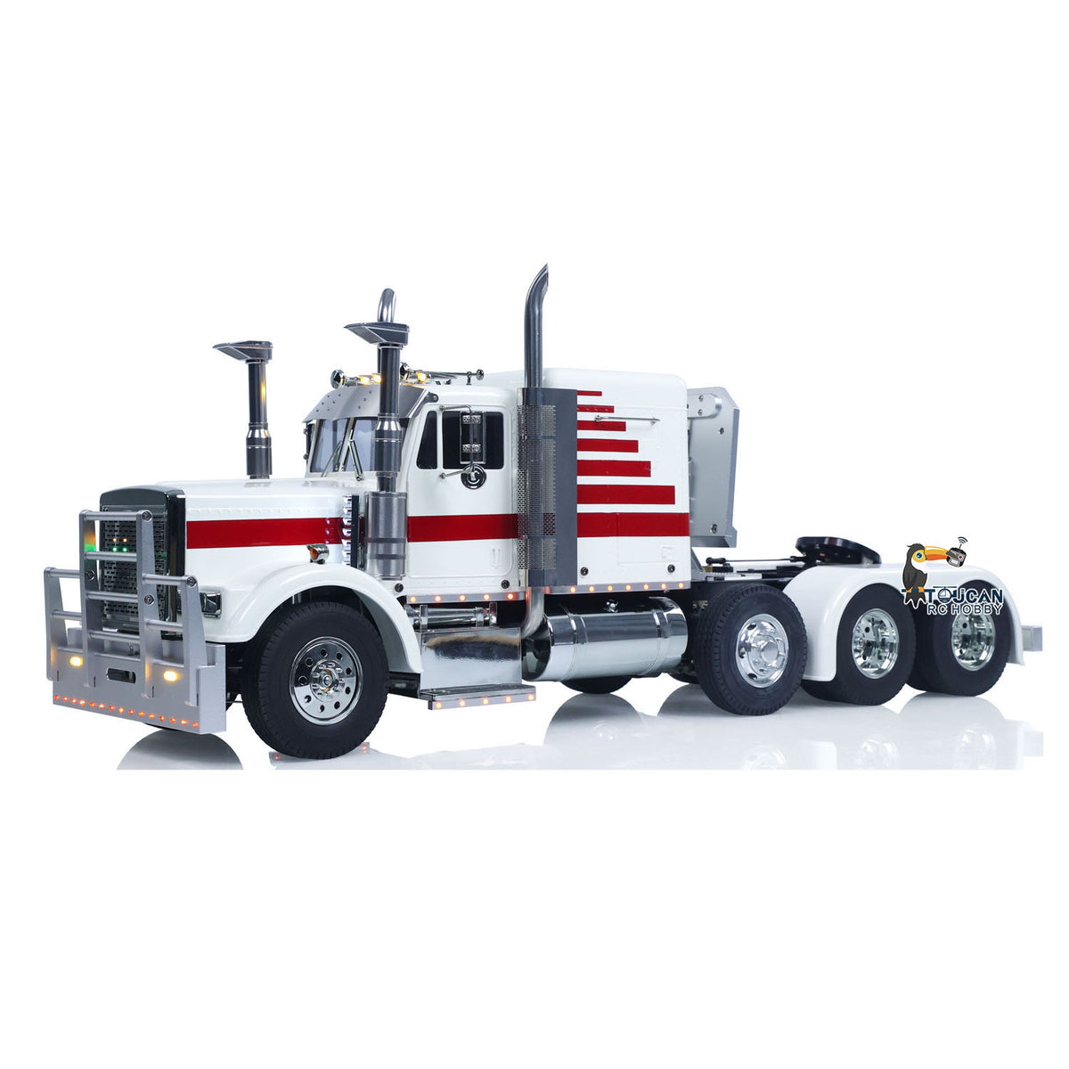 TAMIYA 8X4 1/14 Remote Control Tractor Truck 56344 Grand Hauler TOUCAN Mid Lift Axle Chassis Suspension Flysky Radio Smoke Unit