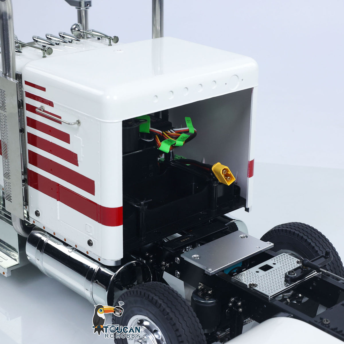 TAMIYA 8X4 1/14 Remote Control Tractor Truck 56344 Grand Hauler TOUCAN Mid Lift Axle Chassis Suspension Flysky Radio Smoke Unit