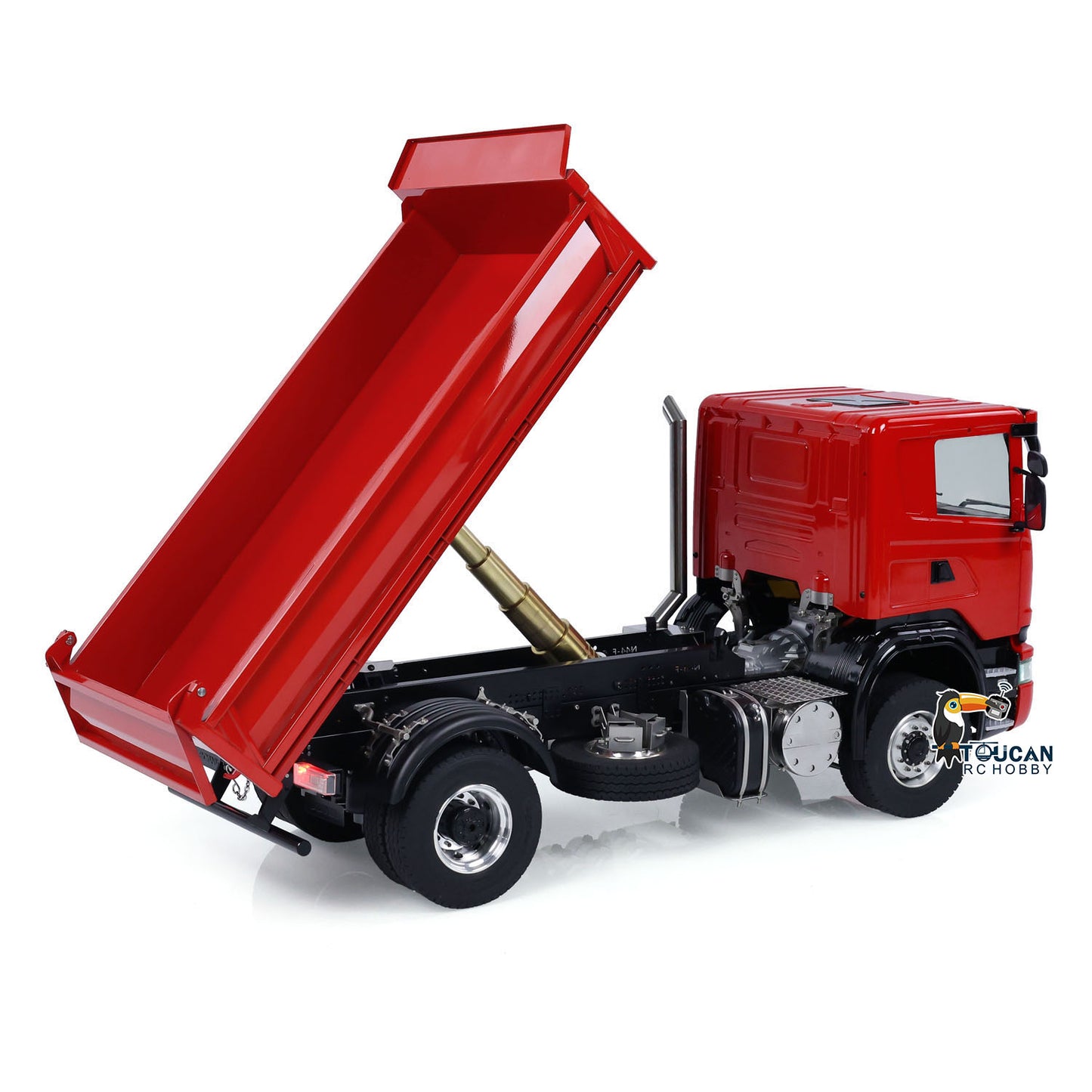 Camion à benne basculante hydraulique RC 4x4 1/14 à toit bas