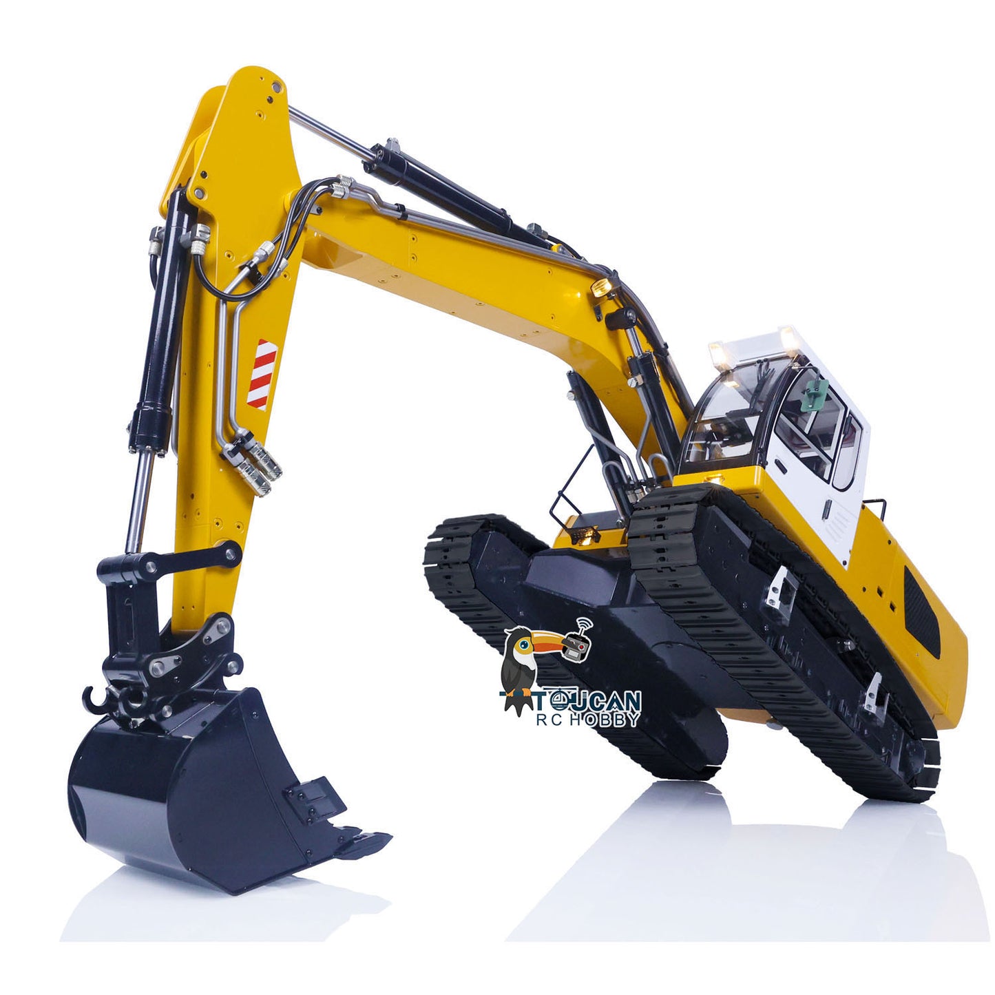 MTM 1/14 946 RC 2 Arms Metal Hydraulic ARTR Tracked Excavator With Ripper Grab Clamshell Bucket