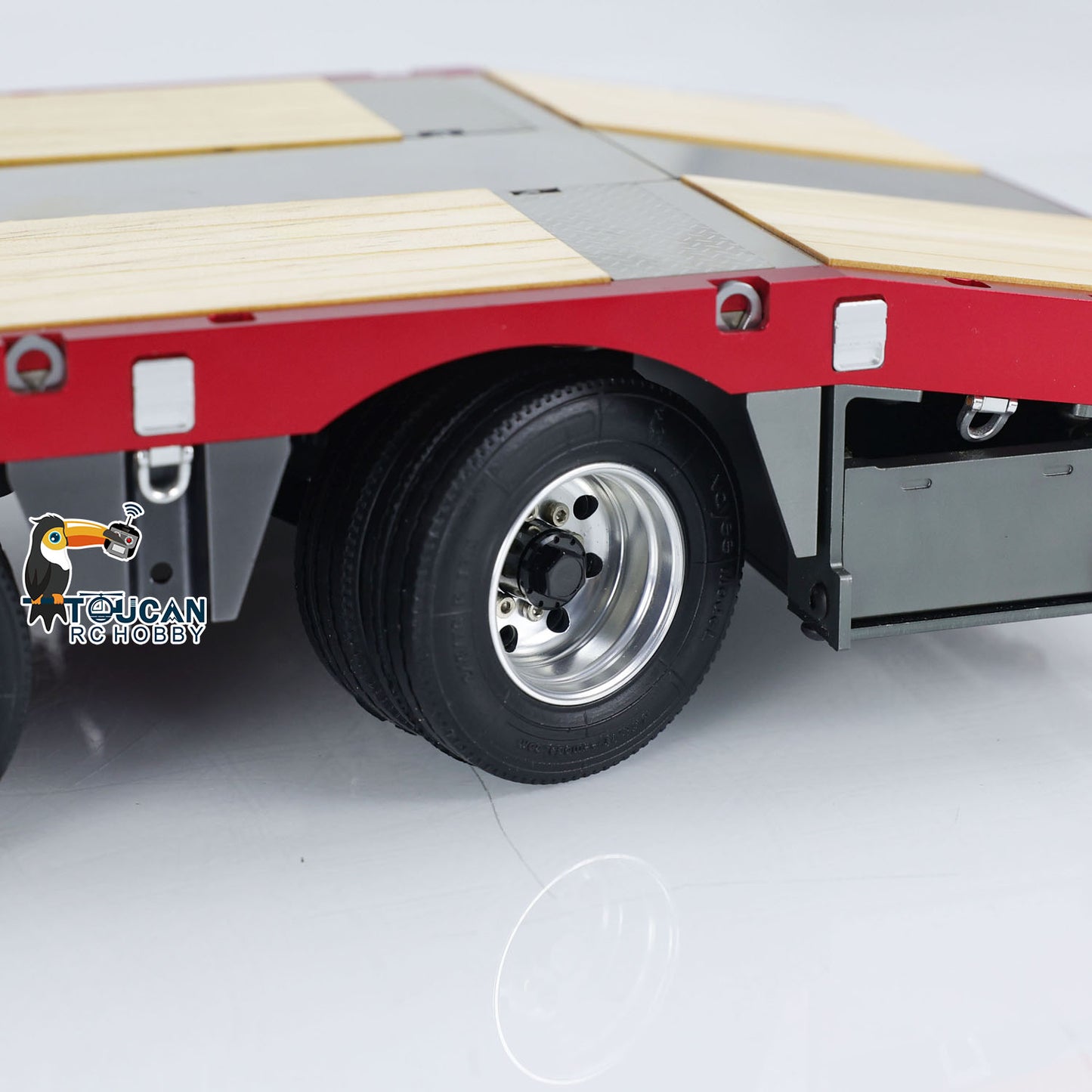 1/14 3 Axles Metal Trailer Extendible Trailers for RC Tractor Truck Car Models