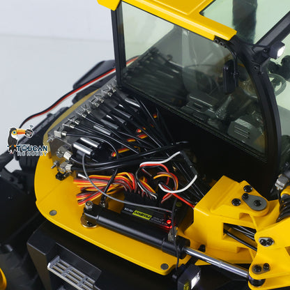 TIME-LIMITED GIFT!! 1/14 RC Hydraulic Excavator JCB 110W 9CH Valve Remote Control 3Arms Metal Digger Model Flysky Paladin PL18EV Radio Battery