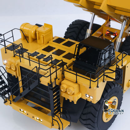 Metal 1/20 RC Hydraulic Mine Truck 793D Heavy Duty Remote Control Dumper RTR 2Speed Gearbox Flysky I6X Radio Light System