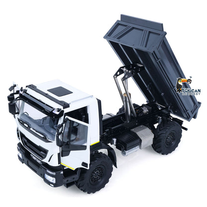 MD 1/14 4x4 Metal Radio Control Hydraulic Dumper Trucks 2Speed Gearbox Differential Locks RC Tipper Light Sound RTR Model
