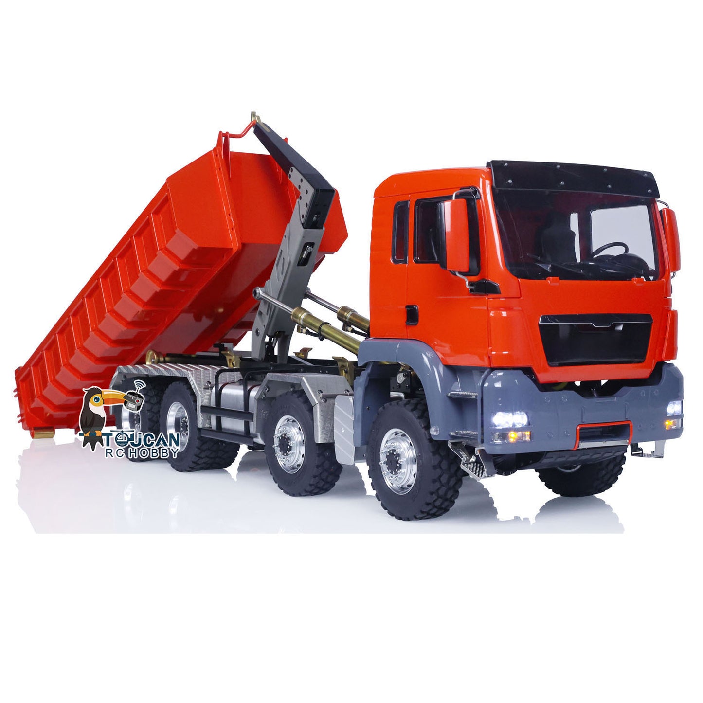 LESU 1/14 MAN TGS Painted Unassembled 8x8 Hydraulic RC Roll On/Off Dumper Truck Tipper 20160901