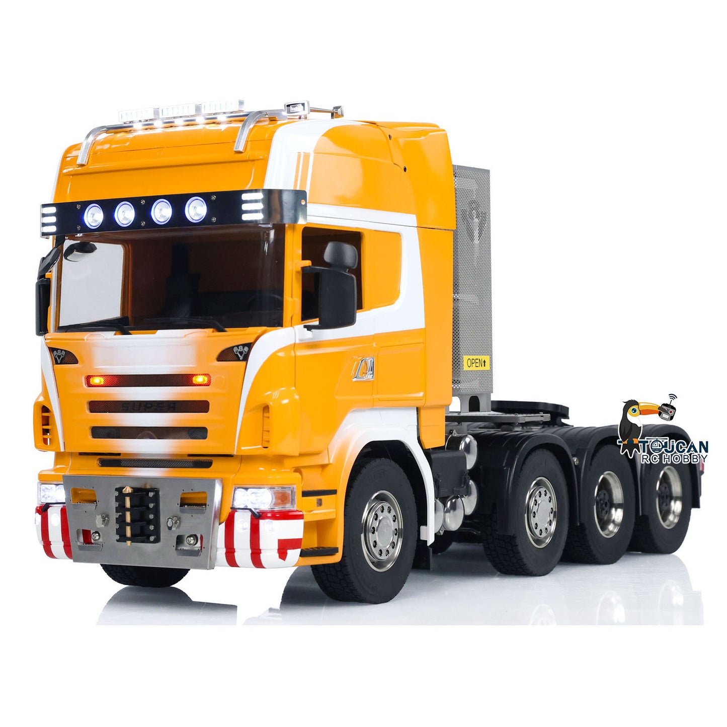 Camion tracteur télécommandé 1/14 8x8 RTR R620 en métal avec boîte de vitesses à 3 vitesses