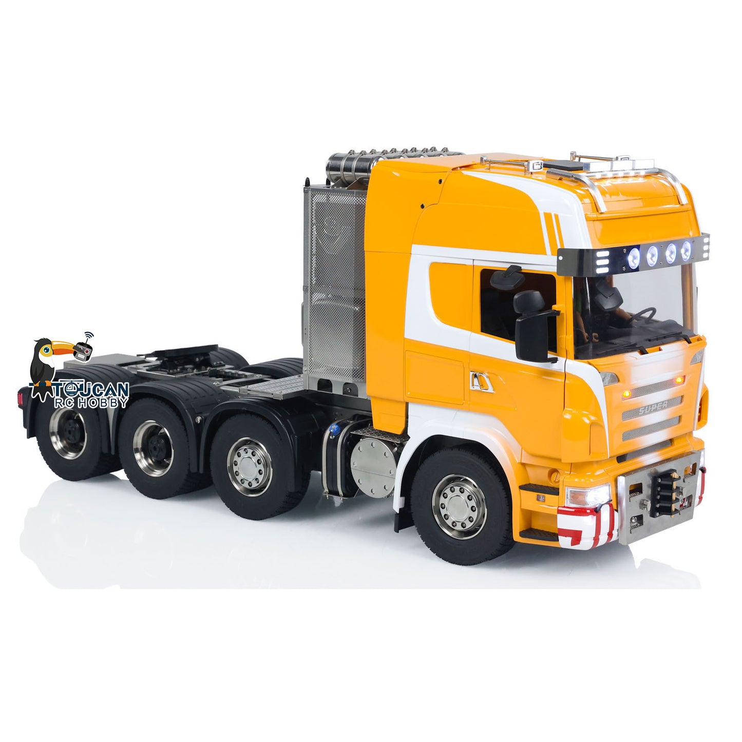 Camion tracteur télécommandé 1/14 8x8 RTR R620 en métal avec boîte de vitesses à 3 vitesses