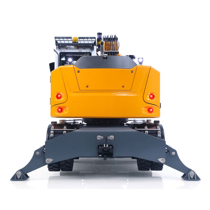 LR914 PRO MAX Metal 4WD 1/14 RC Hydraulic Wheeled Excavator 11-ways Valve Ready to Run Radio Controlled Digger PL18EV Lite Battery Light Sound System