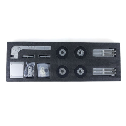 US STOCK 1/14 DoubleE Metal 2 Axels Low Trailer Flatbed E012 001 for Remote Control Tractor Truck E113 RC Lorry Car Model Upgrade Parts