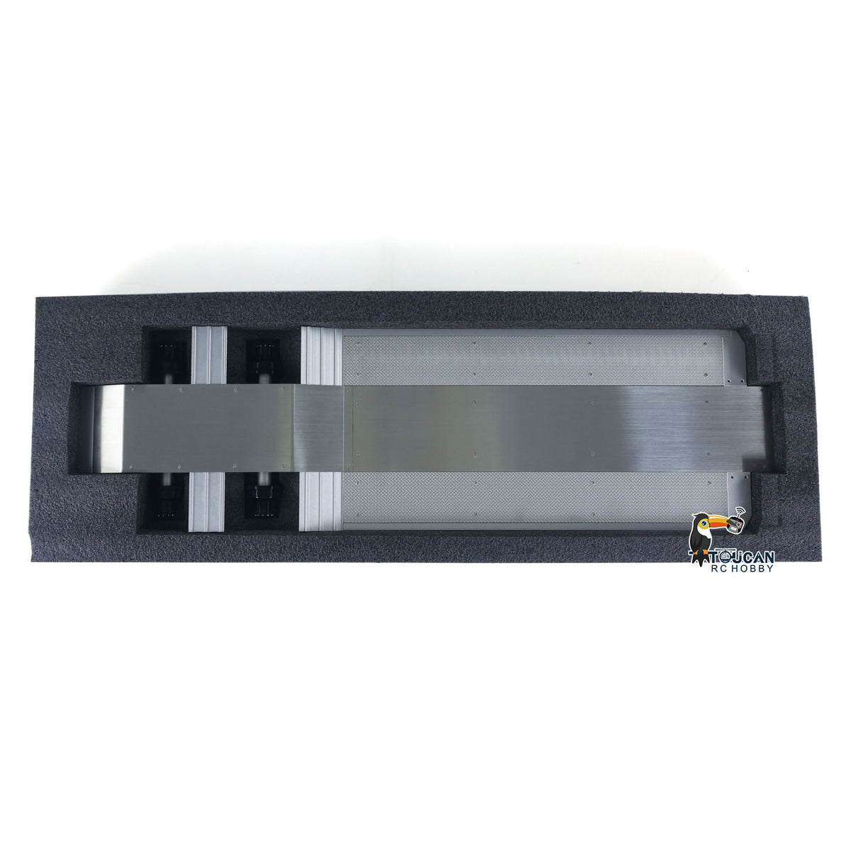 1/14 DoubleE Metal 2 Axels Low Trailer Flatbed E012 001 for Remote Control Tractor Truck E113 RC Lorry Car Model Upgrade Parts