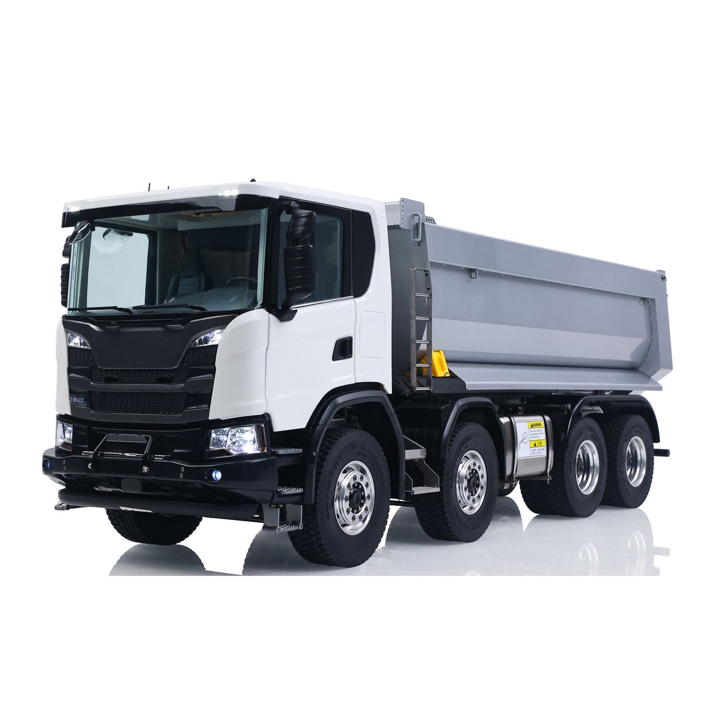 Double E 1/14 8X8 Remote Control Hydraulic Dump Truck 2Speed RC Model Tipper Metal Chassis Differential Lock FLYSKY ST8 Radio