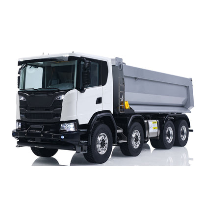 Double E 1/14 8X8 Remote Control Hydraulic Dump Truck 2Speed RC Model Tipper Metal Chassis Differential Lock FLYSKY ST8 Radio
