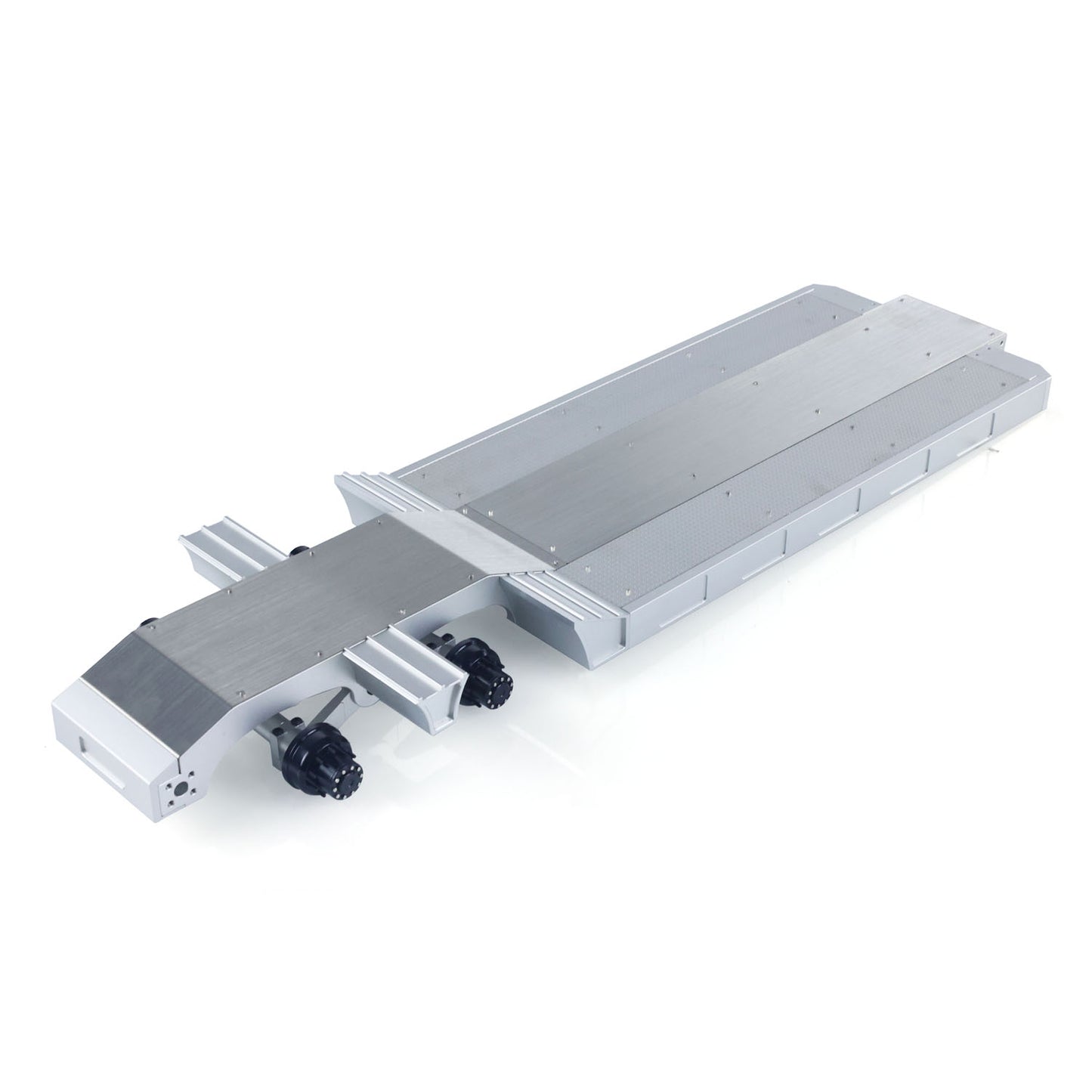 US STOCK 1/14 DoubleE Metal 2 Axels Low Trailer Flatbed E012 001 for Remote Control Tractor Truck E113 RC Lorry Car Model Upgrade Parts