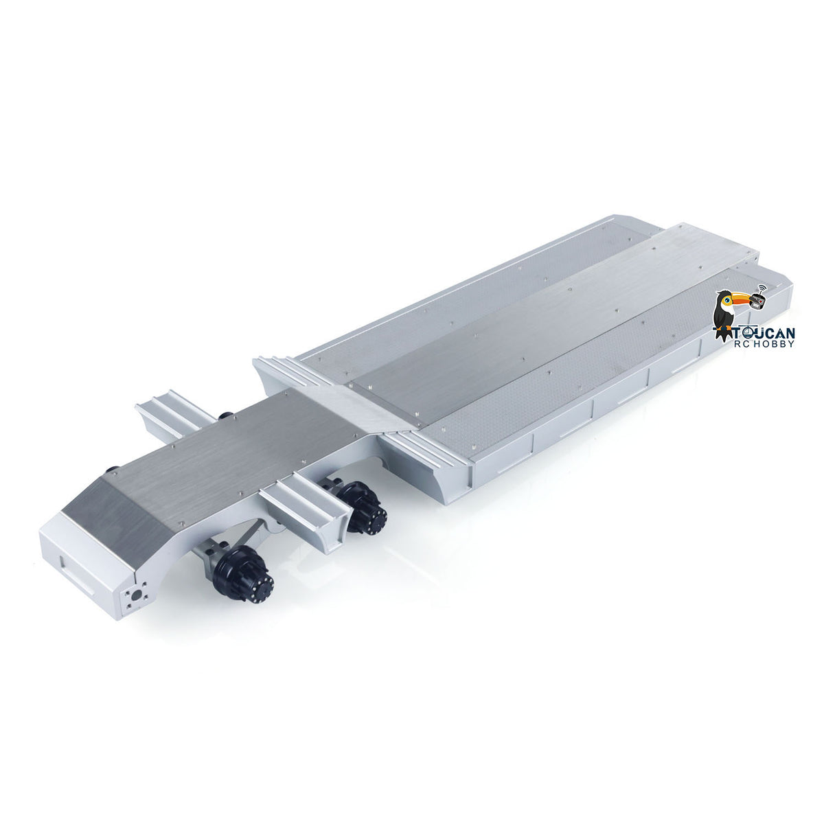 1/14 DoubleE Metal 2 Axels Low Trailer Flatbed E012 001 for Remote Control Tractor Truck E113 RC Lorry Car Model Upgrade Parts