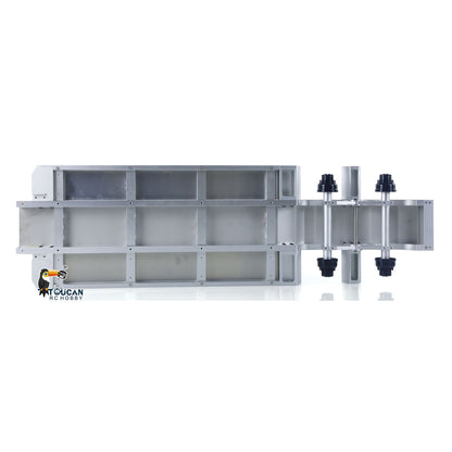 1/14 DoubleE Metal 2 Axels Low Trailer Flatbed E012 001 for Remote Control Tractor Truck E113 RC Lorry Car Model Upgrade Parts