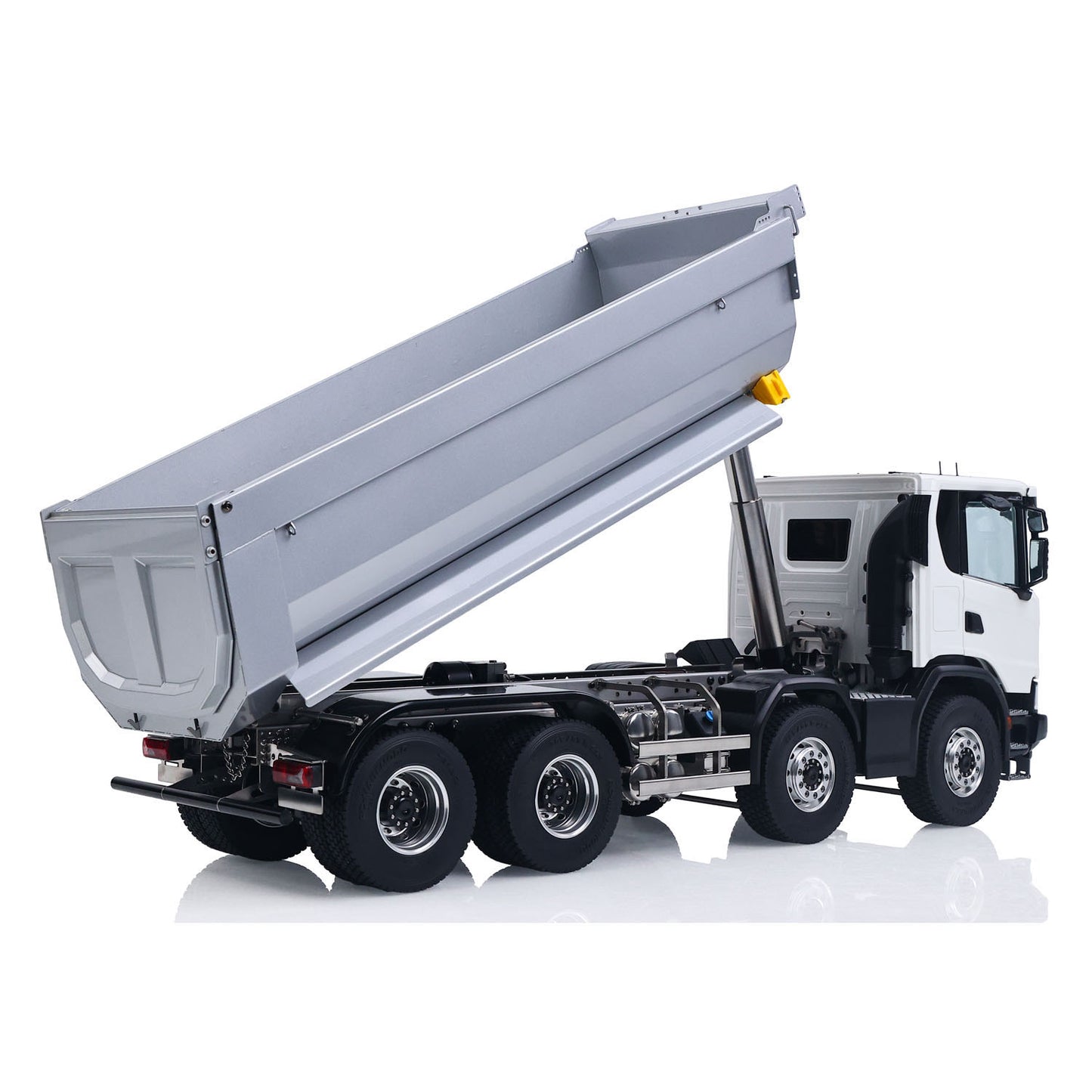 Double E 1/14 8X8 Remote Control Hydraulic Dump Truck 2Speed RC Model Tipper Metal Chassis Differential Lock FLYSKY ST8 Radio