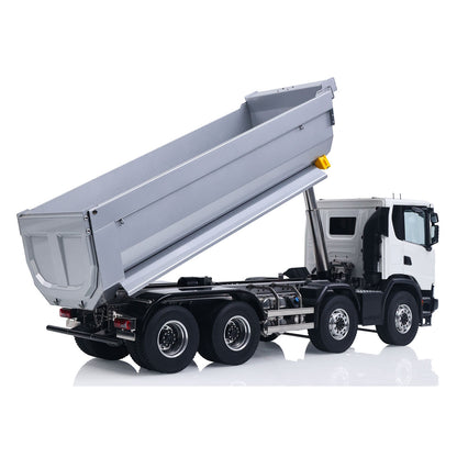 Double E 1/14 8X8 Remote Control Hydraulic Dump Truck 2Speed RC Model Tipper Metal Chassis Differential Lock FLYSKY ST8 Radio