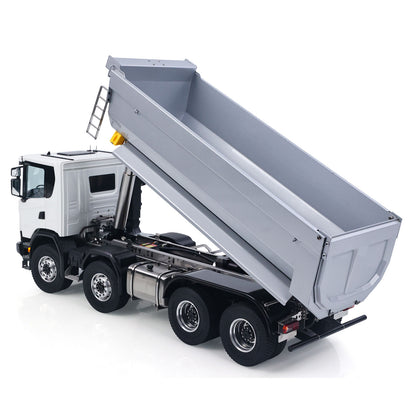 Double E 1/14 8X8 Remote Control Hydraulic Dump Truck 2Speed RC Model Tipper Metal Chassis Differential Lock FLYSKY ST8 Radio
