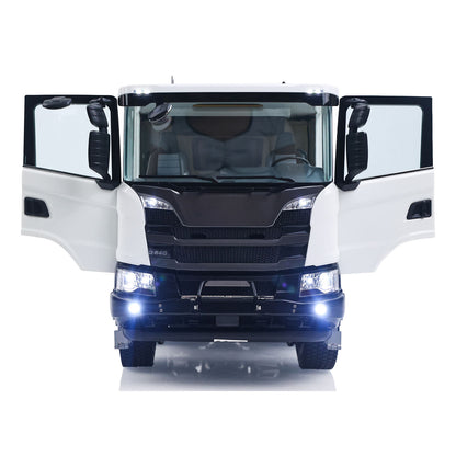 Double E 1/14 8X8 Remote Control Hydraulic Dump Truck 2Speed RC Model Tipper Metal Chassis Differential Lock FLYSKY ST8 Radio