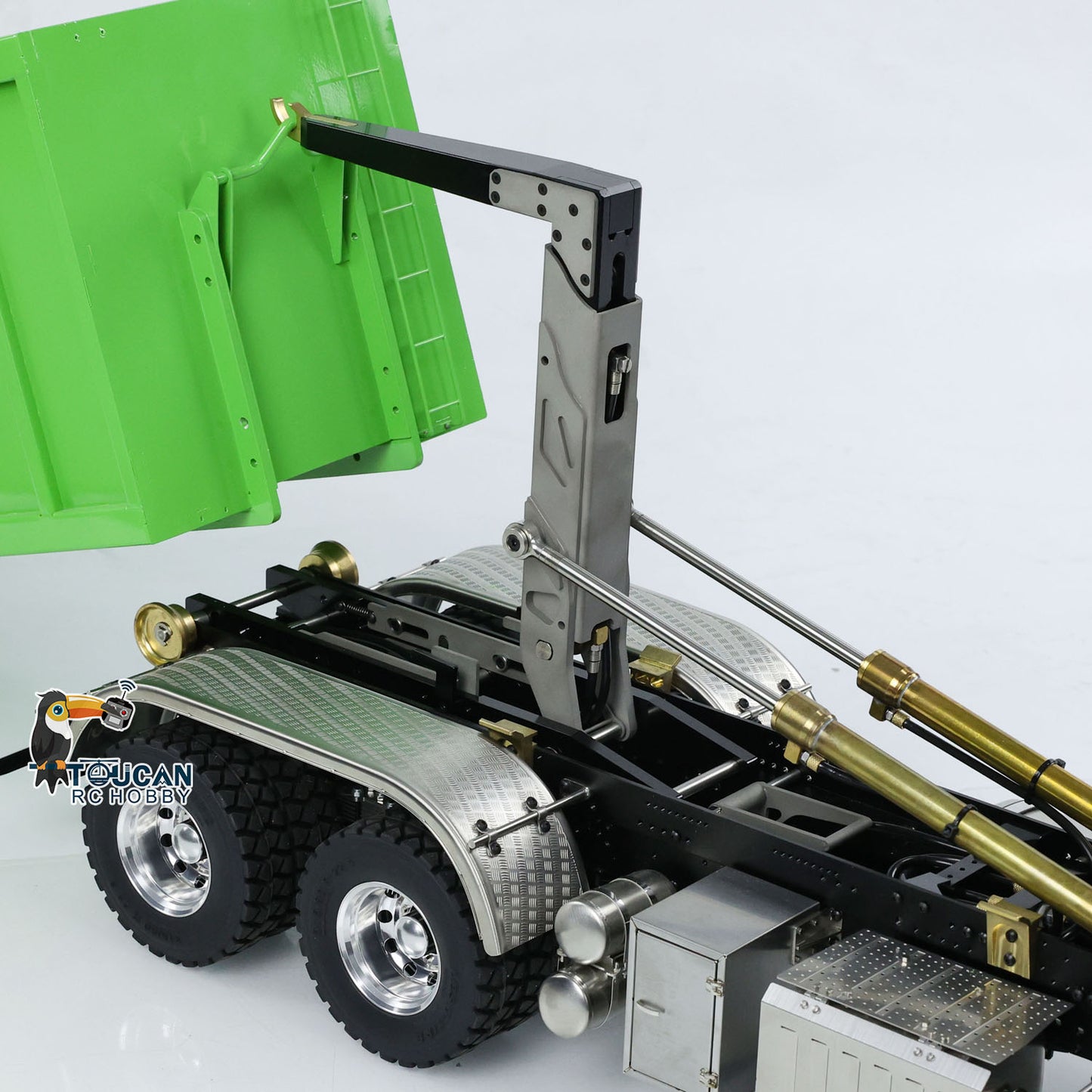 Metal LESU 1/14 RC Hydraulic Crane Dump Truck 8x8 RTR Car 3348 Dumper Waste Bin