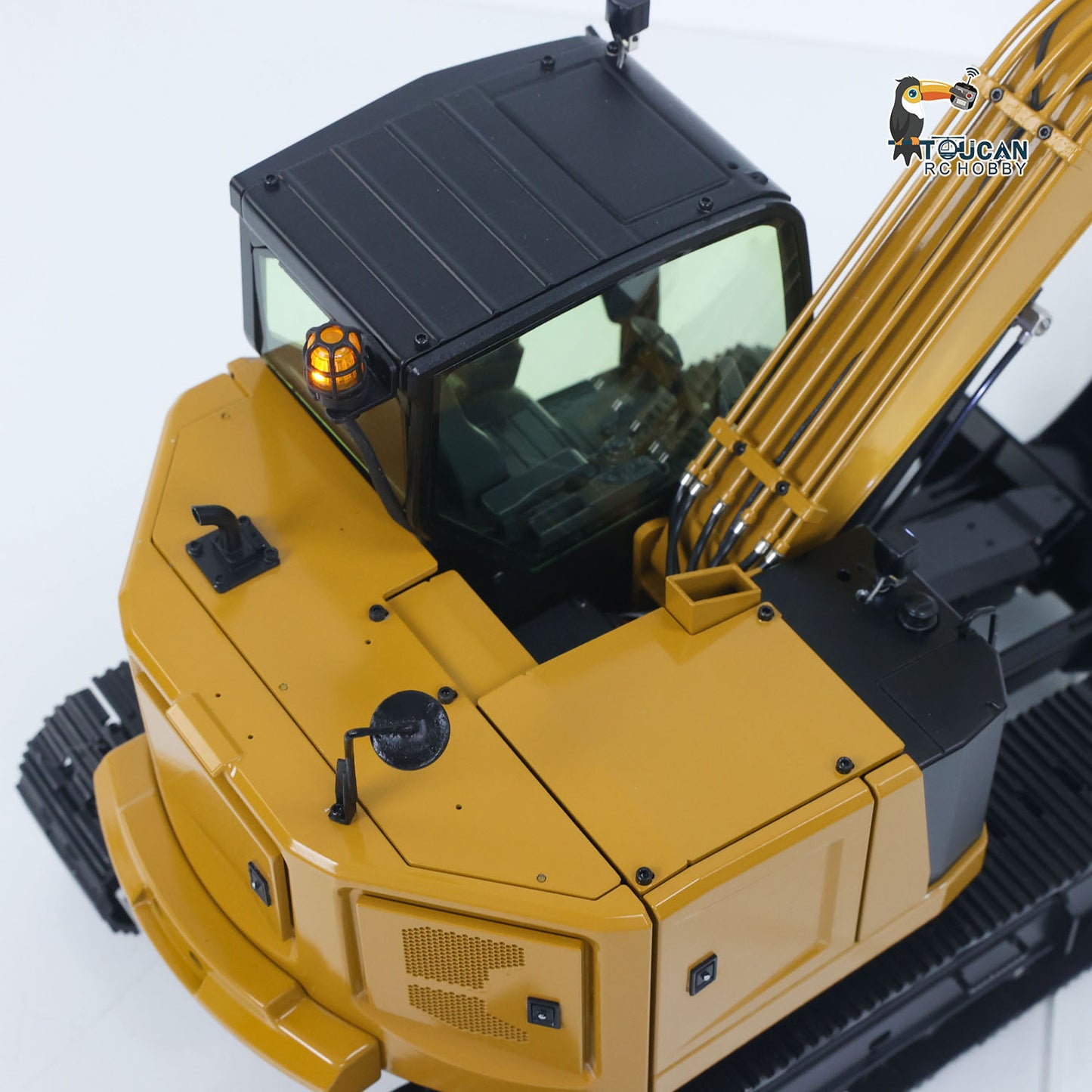 1/14 C308 RC Hydraulic Excavator 4 Valve Remote Control Construction Vehicle Extended Arm Brushless Motor No Sounds Charger