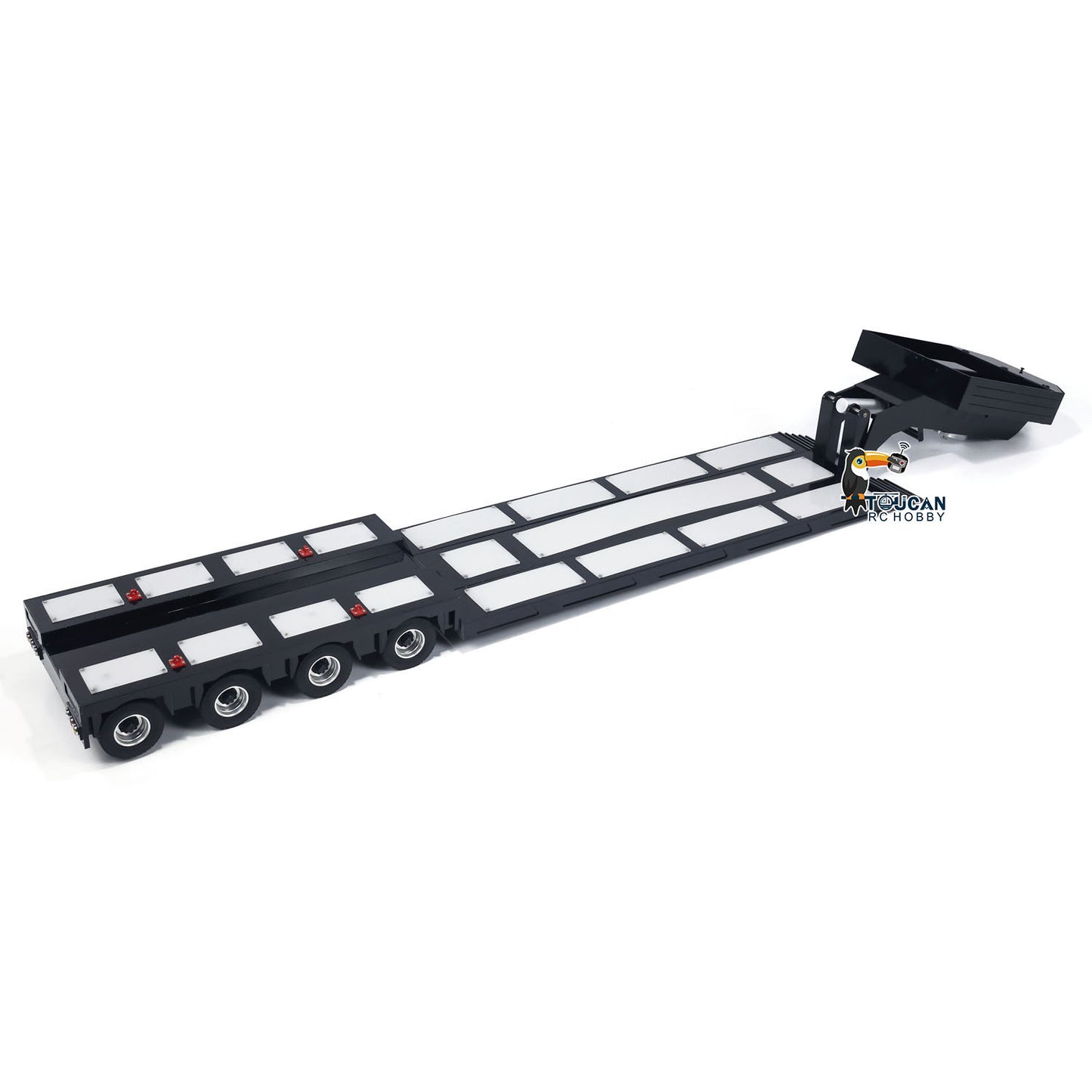 4-Axle Metal Extendable Semi-trailer for 1/14 RC Tractor Truck