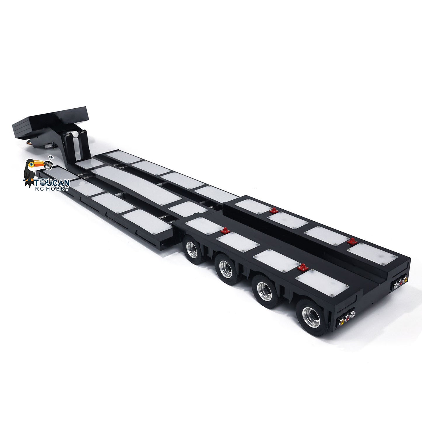 4-Axle Metal Extendable Semi-trailer for 1/14 RC Tractor Truck