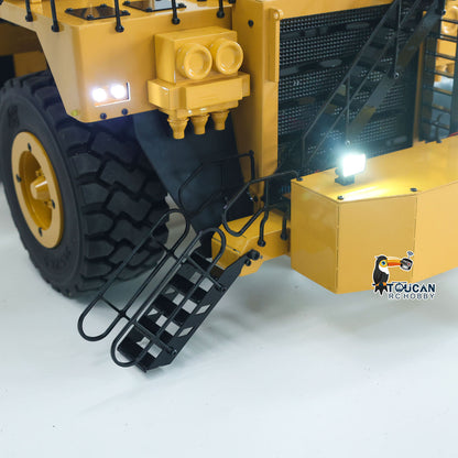 1.8Meters Long! Metal 1/20 RC Heavy Duty Hydraulic Mining Trailer C739D PRO Gooseneck Car Remote Control Construction Vehicle