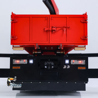 TOUCAN 1/14 RC Hydraulic Crane Truck 770S RTR 10X10 3Speed Metal Dumper Fly Jib Arm Rear Lift Steer Axle Wheel Reduction Diff Lock