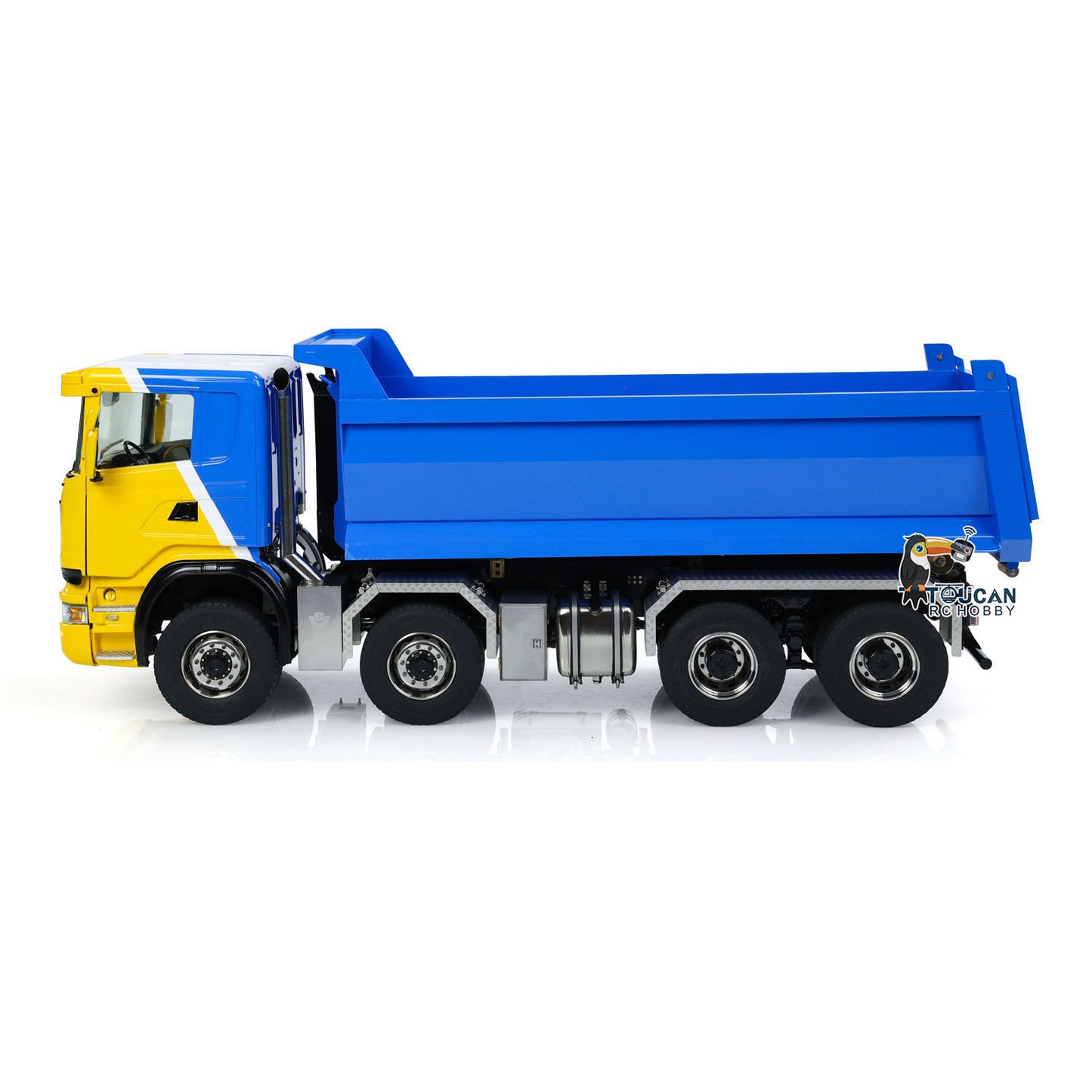 Metal 1/14 Hydraulic RC Dump Truck 8x8 Full Dumper Car With U-Shape High Bucket