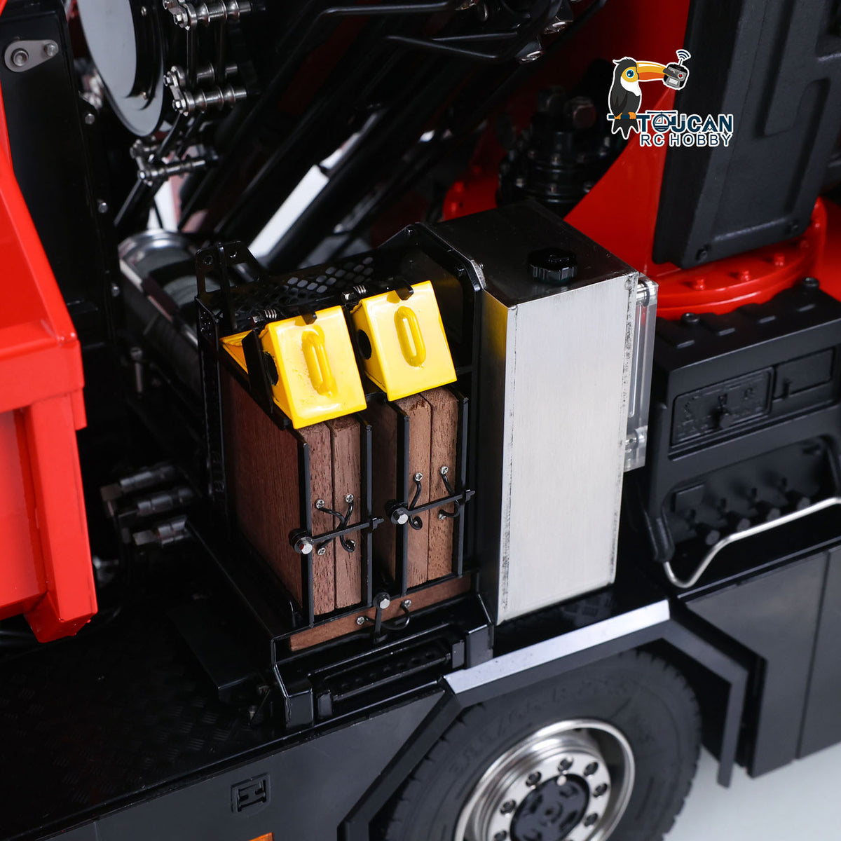 TOUCAN 1/14 RC Hydraulic Crane Truck 770S RTR 10X10 3Speed Metal Dumper Fly Jib Arm Rear Lift Steer Axle Wheel Reduction Diff Lock