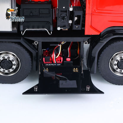 TOUCAN 1/14 RC Hydraulic Crane Truck 770S RTR 10X10 3Speed Metal Dumper Fly Jib Arm Rear Lift Steer Axle Wheel Reduction Diff Lock