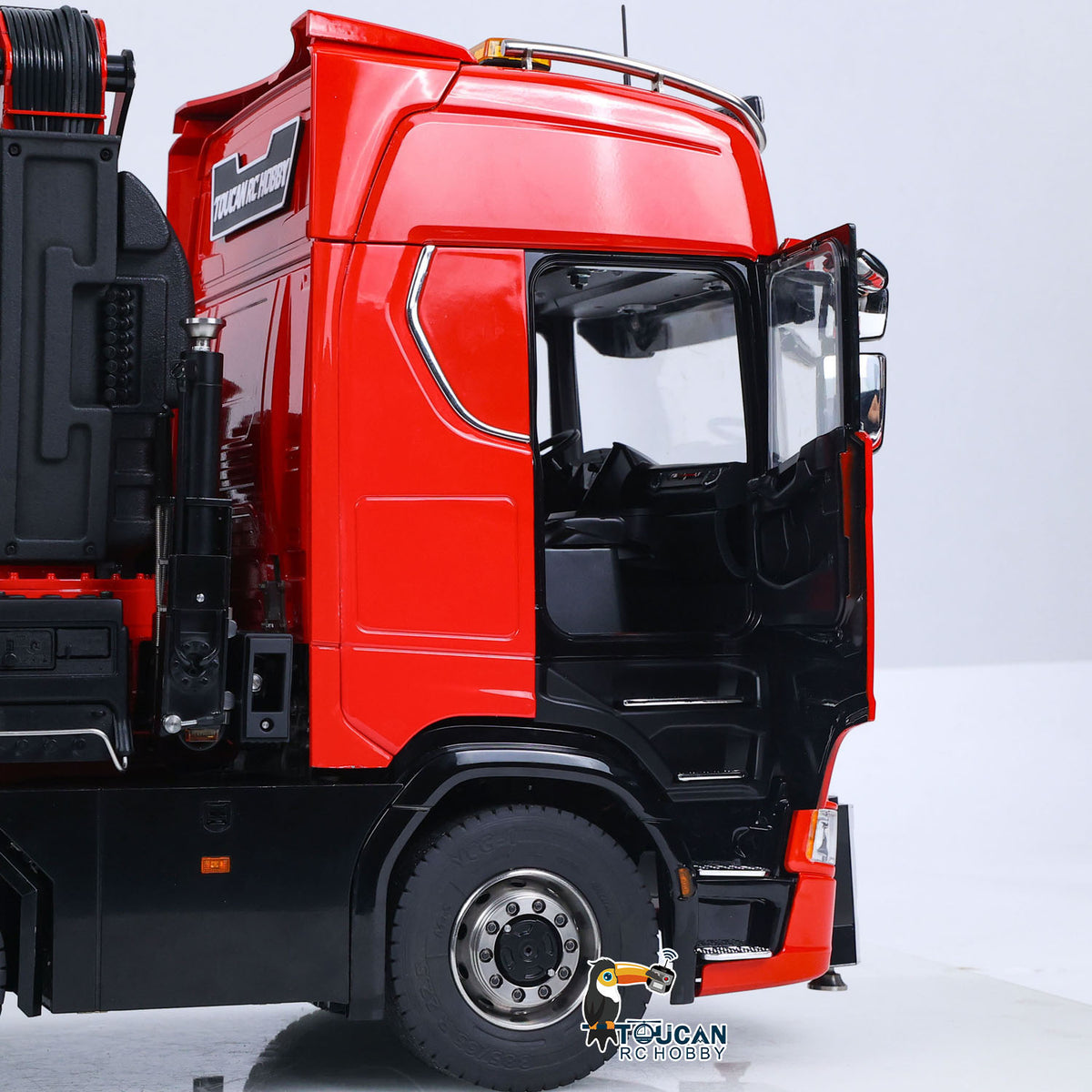 TOUCAN 1/14 RC Hydraulic Crane Truck 770S RTR 10X10 3Speed Metal Dumper Fly Jib Arm Rear Lift Steer Axle Wheel Reduction Diff Lock