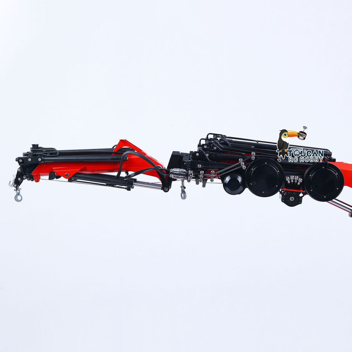 TOUCAN 1/14 RC Hydraulic Crane Truck 770S RTR 10X10 3Speed Metal Dumper Fly Jib Arm Rear Lift Steer Axle Wheel Reduction Diff Lock