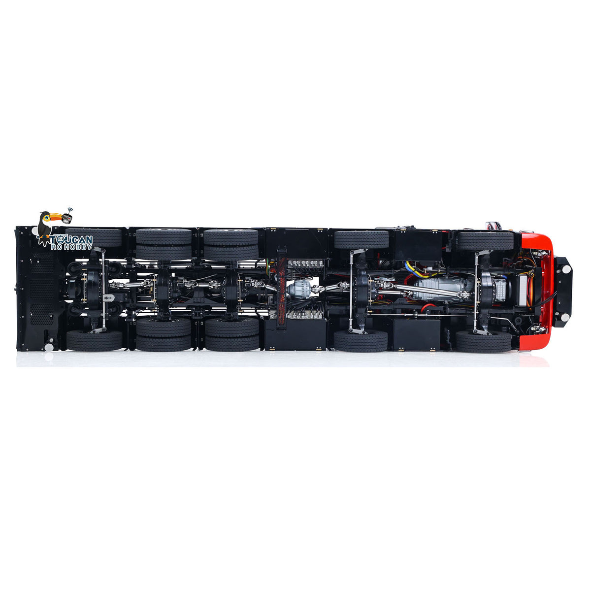 TOUCAN 1/14 RC Hydraulic Crane Truck 770S RTR 10X10 3Speed Metal Dumper Fly Jib Arm Rear Lift Steer Axle Wheel Reduction Diff Lock