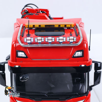 TOUCAN 1/14 RC Hydraulic Crane Truck 770S RTR 10X10 3Speed Metal Dumper Fly Jib Arm Rear Lift Steer Axle Wheel Reduction Diff Lock