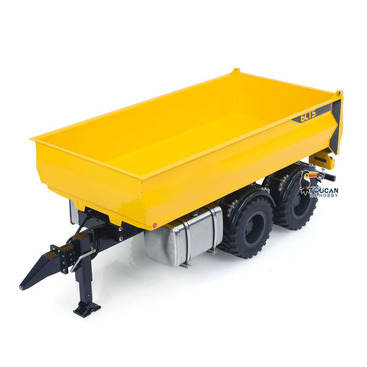 1/14 2 Axels Metal RC Hydraulic Dump Trailer Truck W/ Support Leg for LR914 PRO Remote Control Wheeled Excavator Digger Model