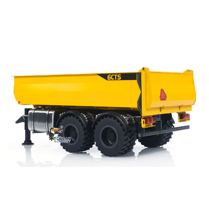 RC Hydraulic Full Dump Trailer for CUT Model 1/14 Remote Control Hydraulic Wheeled Excavator LR914 Engineering Vehicle Painted