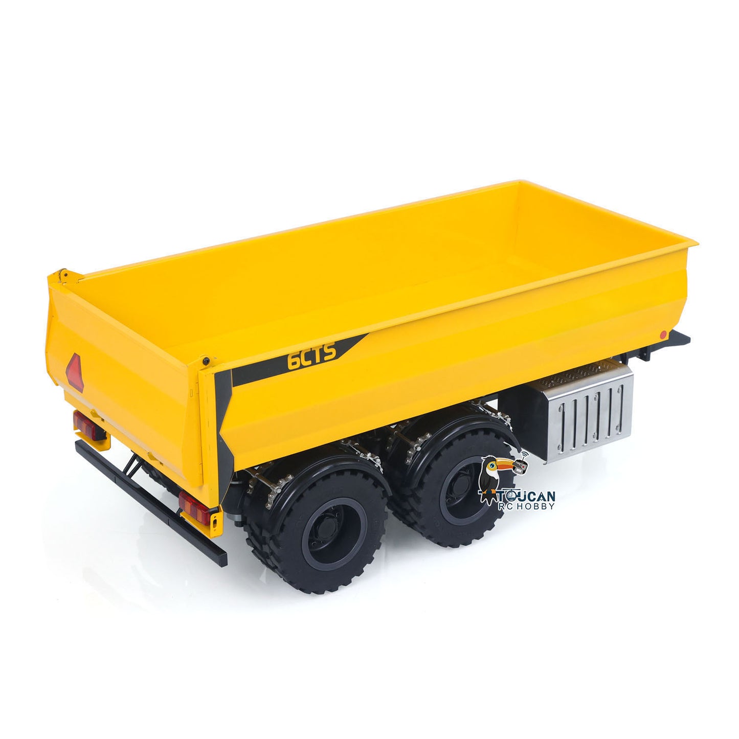RC Hydraulic Full Dump Trailer for CUT Model 1/14 Remote Control Hydraulic Wheeled Excavator LR914 Engineering Vehicle Painted