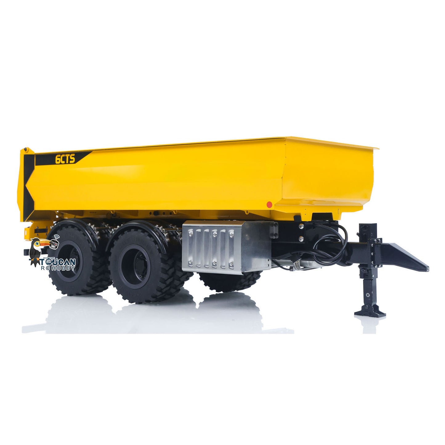 RC Hydraulic Full Dump Trailer for CUT Model 1/14 Remote Control Hydraulic Wheeled Excavator LR914 Engineering Vehicle Painted