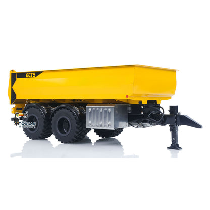 RC Hydraulic Full Dump Trailer for CUT Model 1/14 Remote Control Hydraulic Wheeled Excavator LR914 Engineering Vehicle Painted