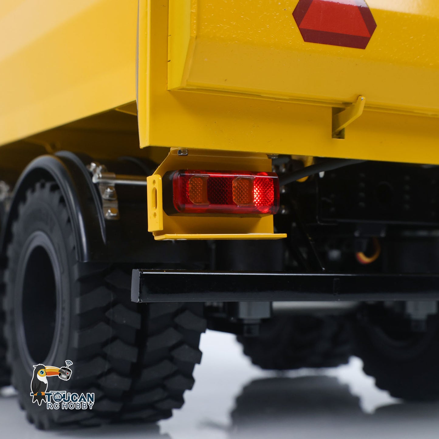 RC Hydraulic Full Dump Trailer for CUT Model 1/14 Remote Control Hydraulic Wheeled Excavator LR914 Engineering Vehicle Painted
