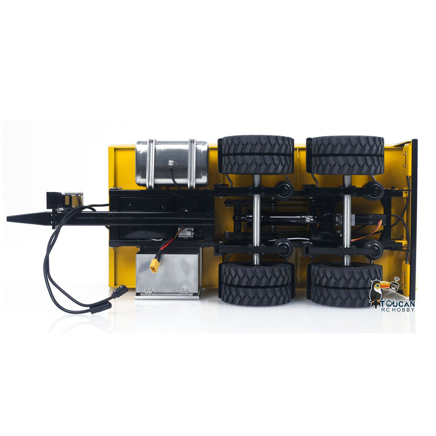 RC Hydraulic Full Dump Trailer for CUT Model 1/14 Remote Control Hydraulic Wheeled Excavator LR914 Engineering Vehicle Painted