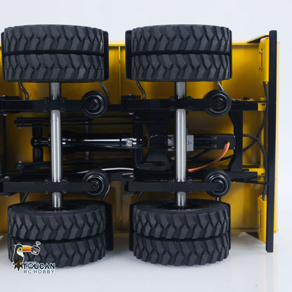 1/14 2 Axels Metal RC Hydraulic Dump Trailer Truck W/ Support Leg for LR914 PRO Remote Control Wheeled Excavator Digger Model