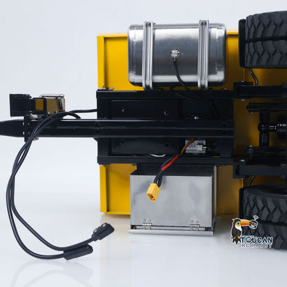 RC Hydraulic Full Dump Trailer for CUT Model 1/14 Remote Control Hydraulic Wheeled Excavator LR914 Engineering Vehicle Painted