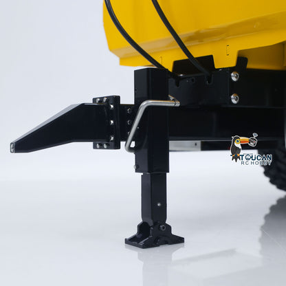 1/14 2 Axels Metal RC Hydraulic Dump Trailer Truck W/ Support Leg for LR914 PRO Remote Control Wheeled Excavator Digger Model