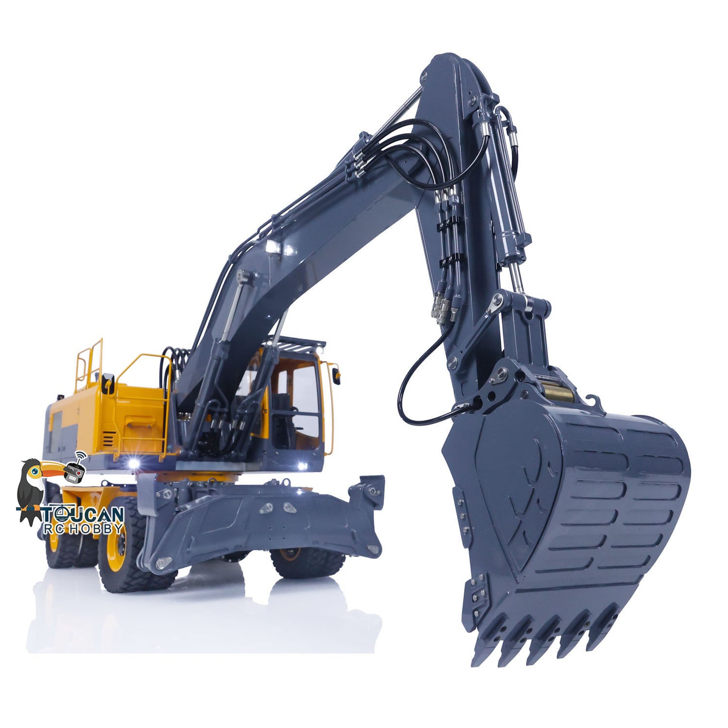 LESU 1/14 RC Metal Hydraulic Aoue ET30H Wheeled Excavator A0006