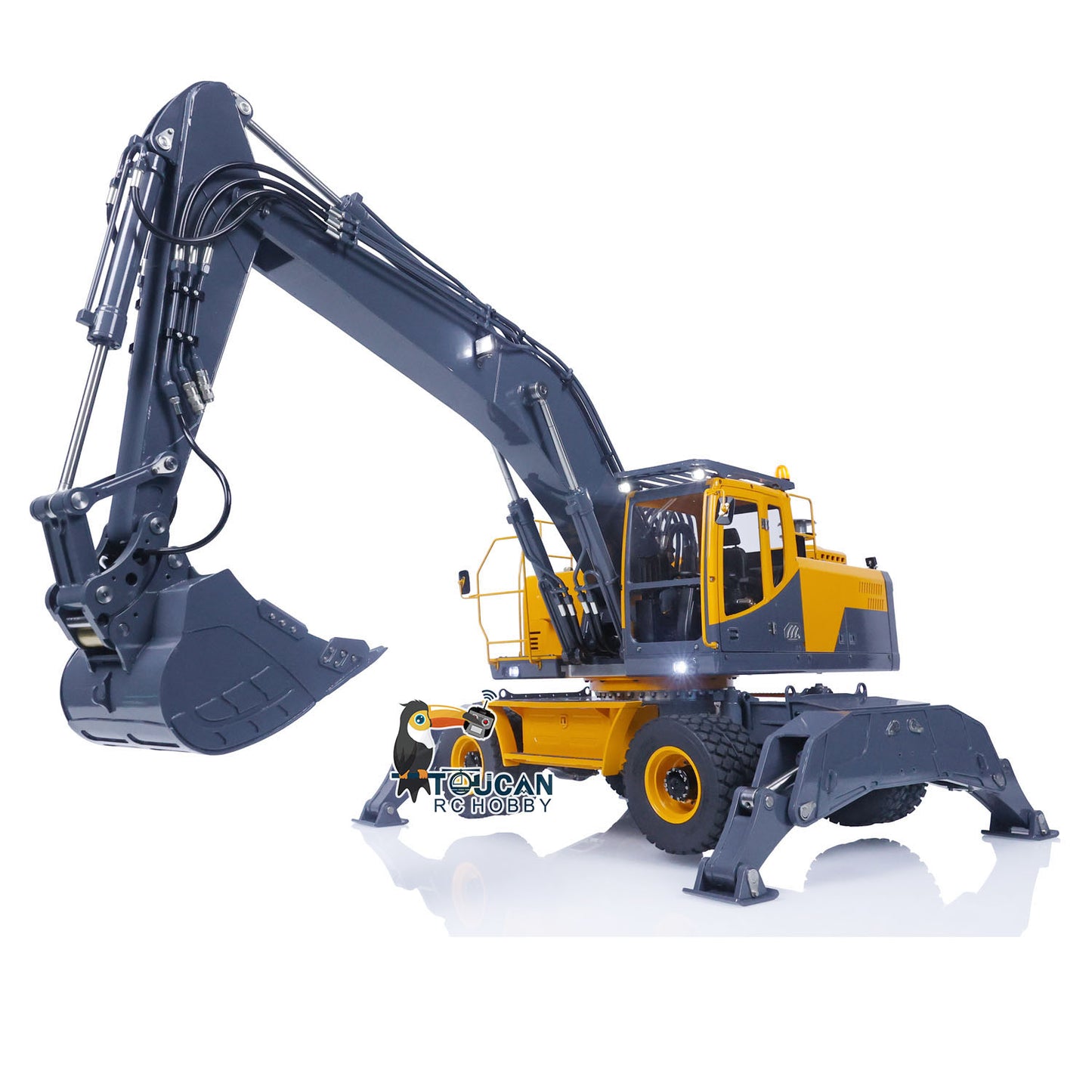 LESU 1/14 RC Metal Hydraulic Aoue ET30H Wheeled Excavator A0006